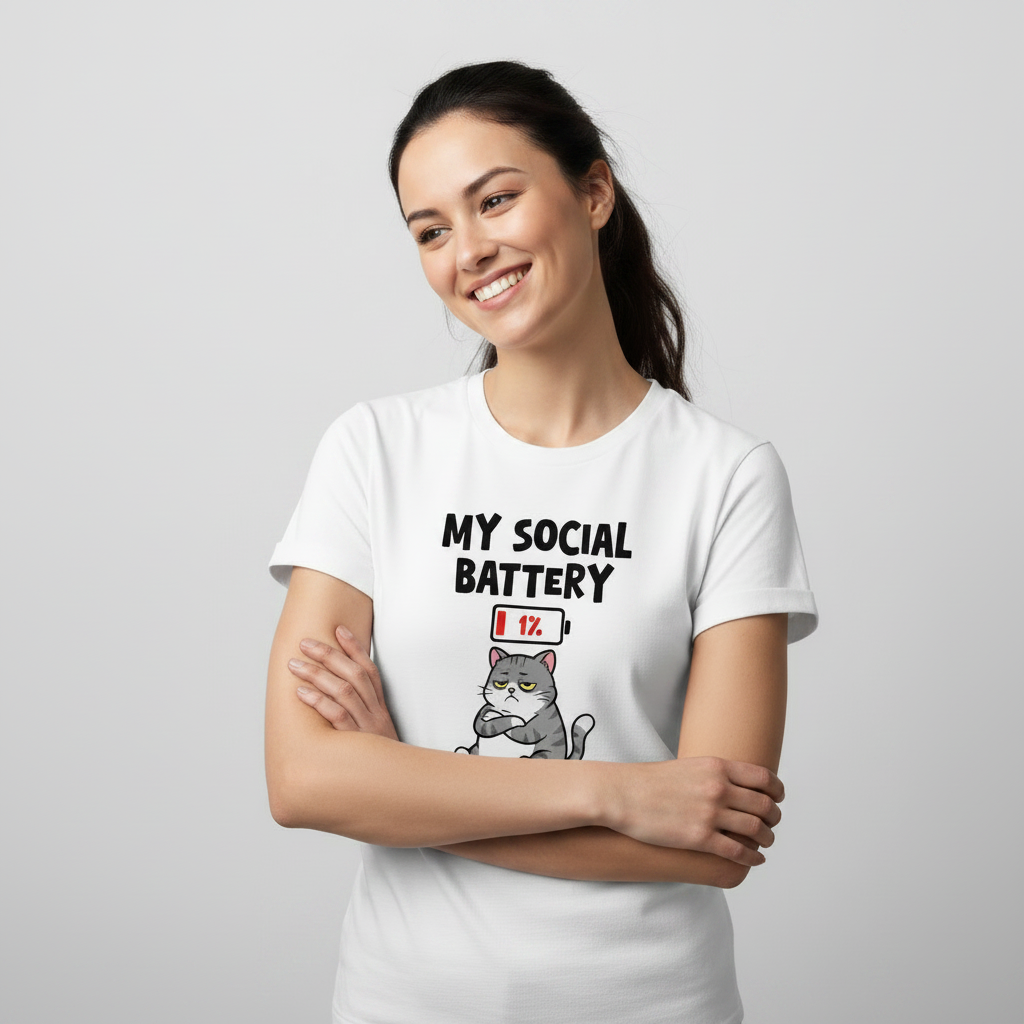 Unisex T-shirt my social battery
