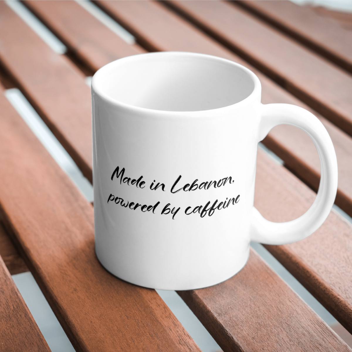 Mug Made in Lebanon, powered by caffeine