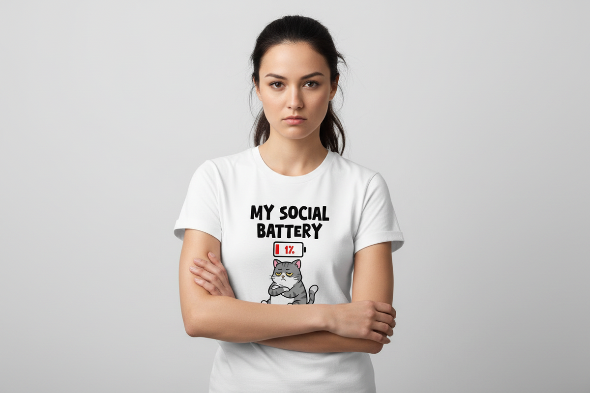 Unisex T-shirt my social battery