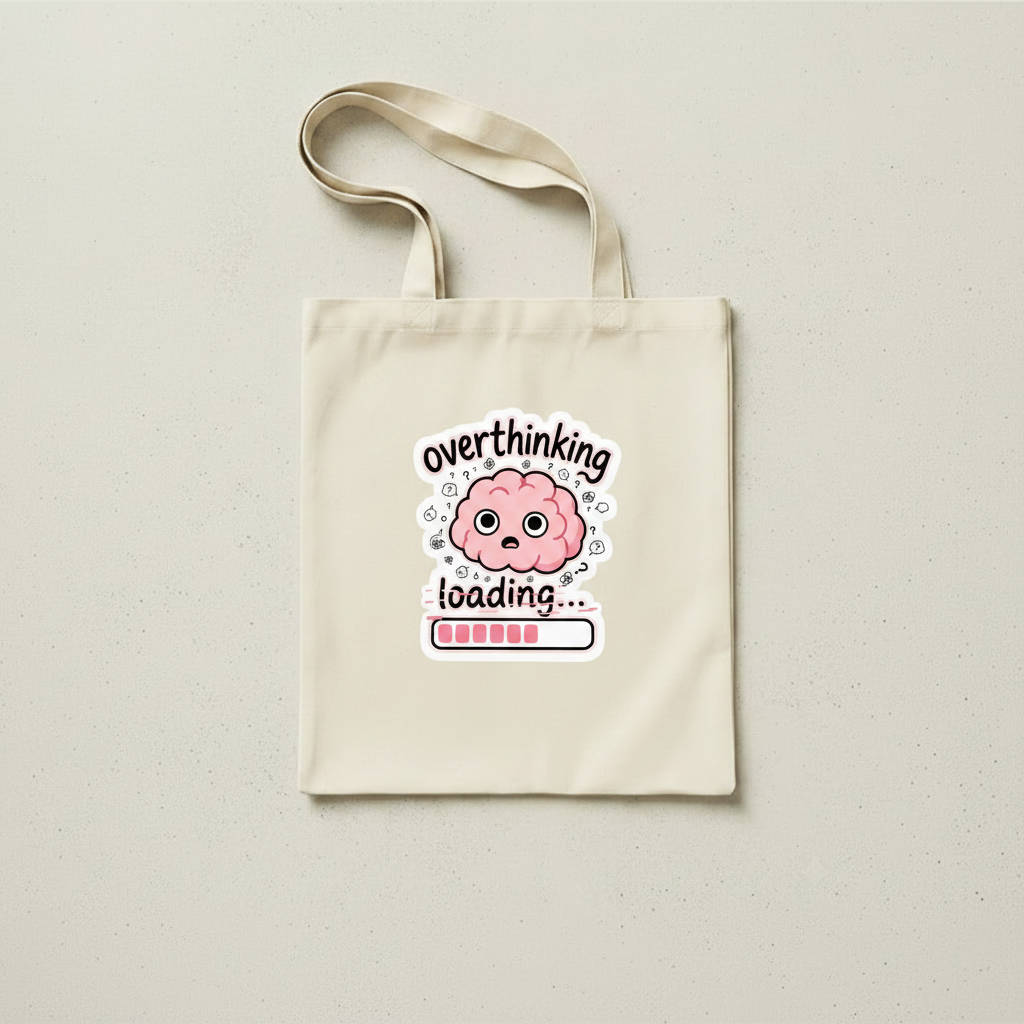 Tote bag overthinking loading