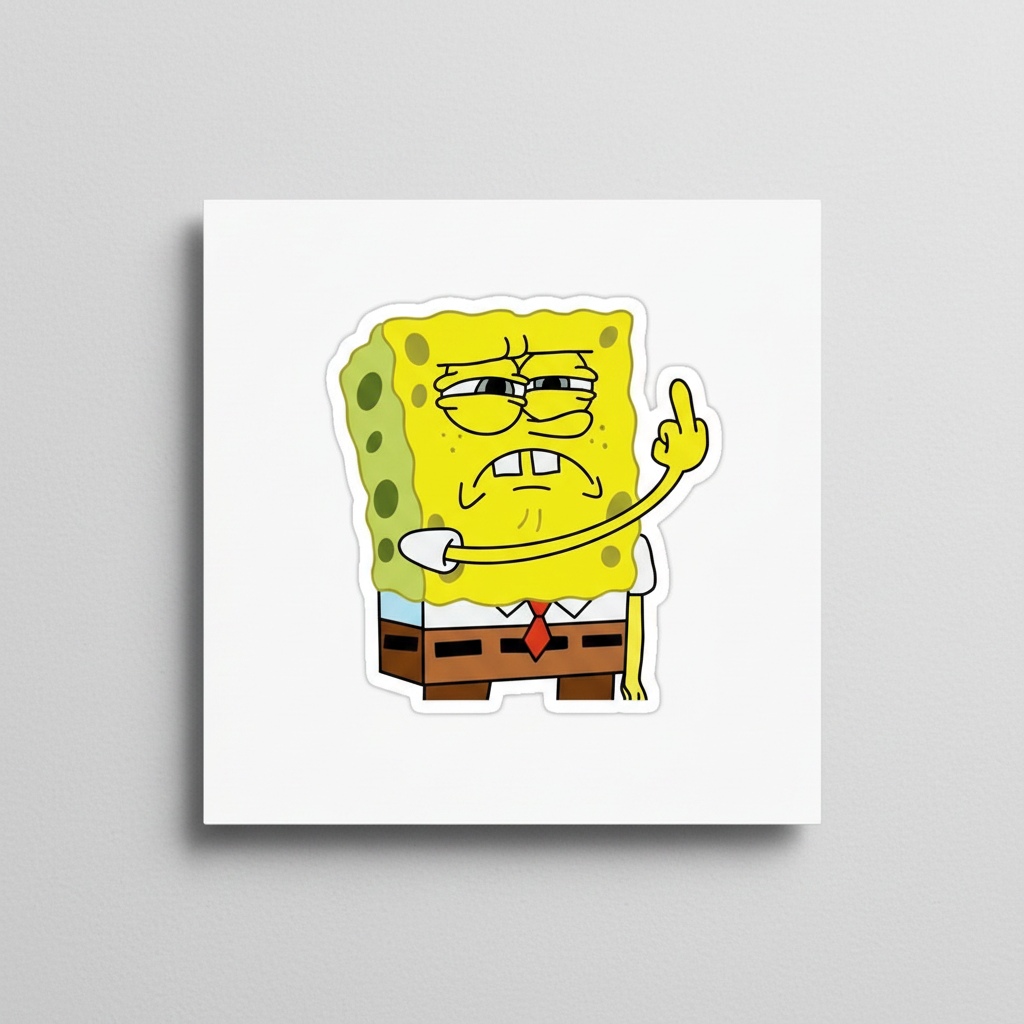 Square Fridge Magnet sponge bob